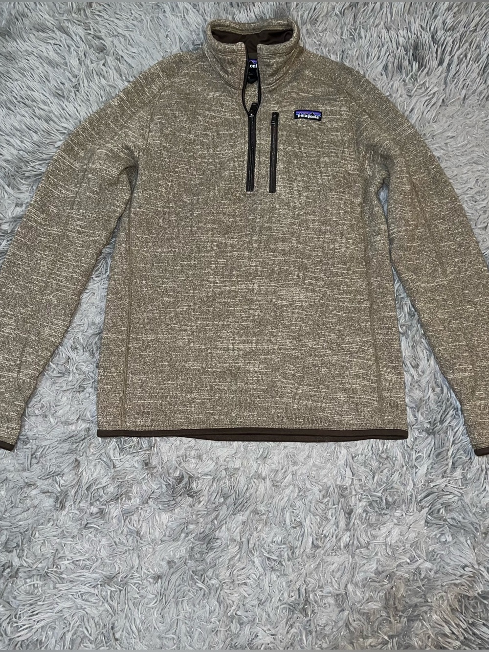 Patagonia Pale Khaki Men's Better Sweater 1/4 Zip Fleece Pullover